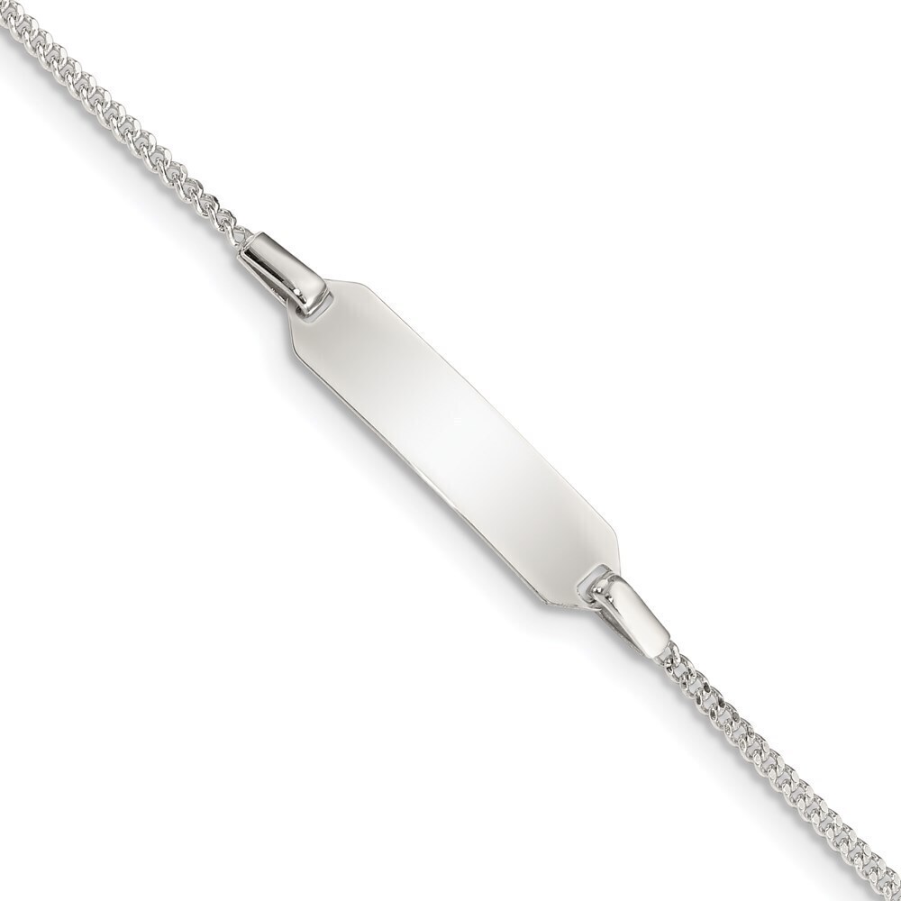 Kazi Luxury Sterling Silver 5in Plus 1in EXT ID Curb Link Bracelet